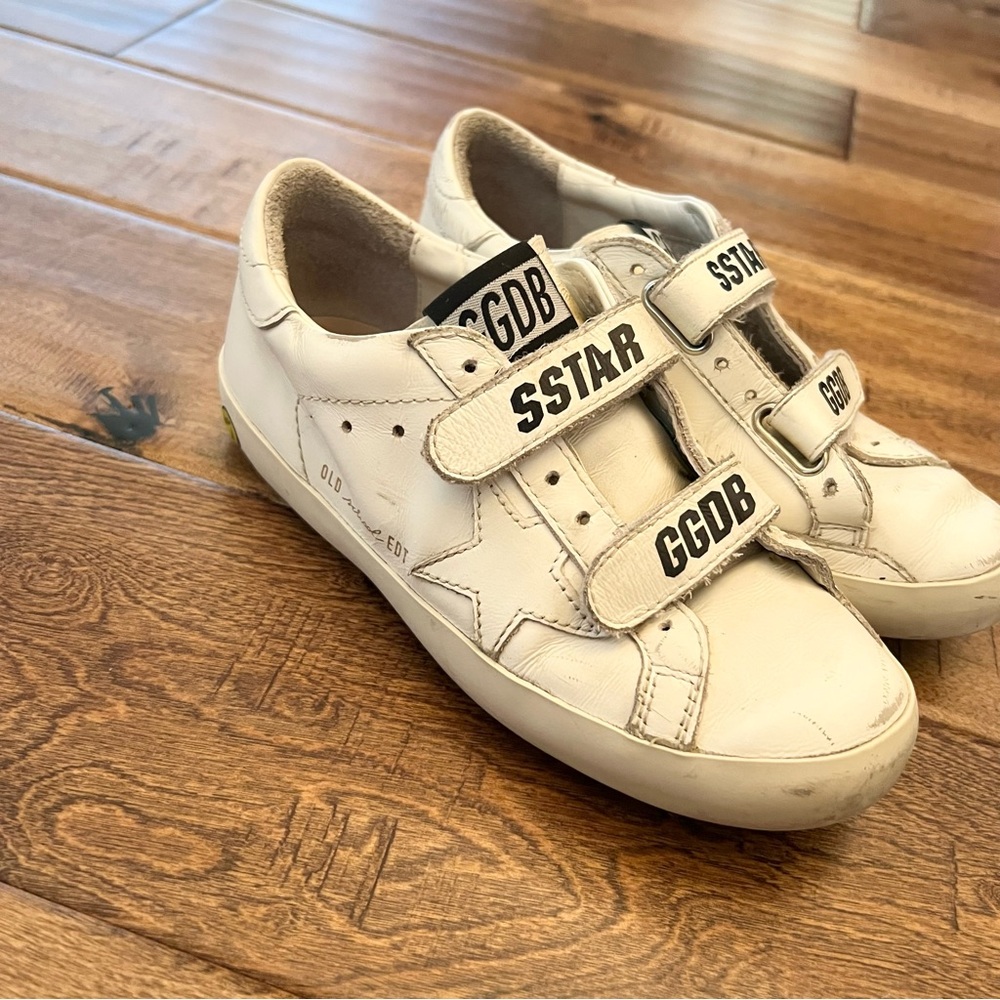 Golden Goose white Velcro sneakers
